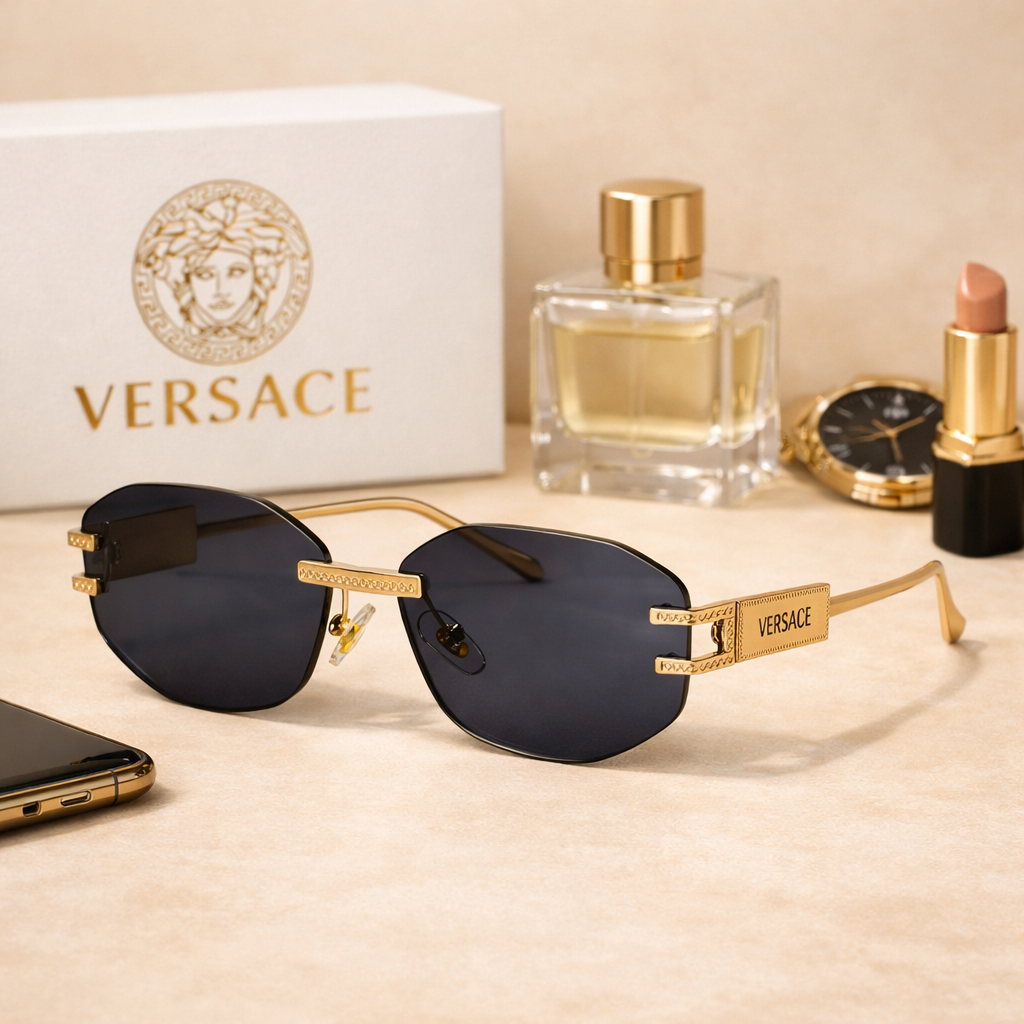 Versace Rimless- Gold Edition