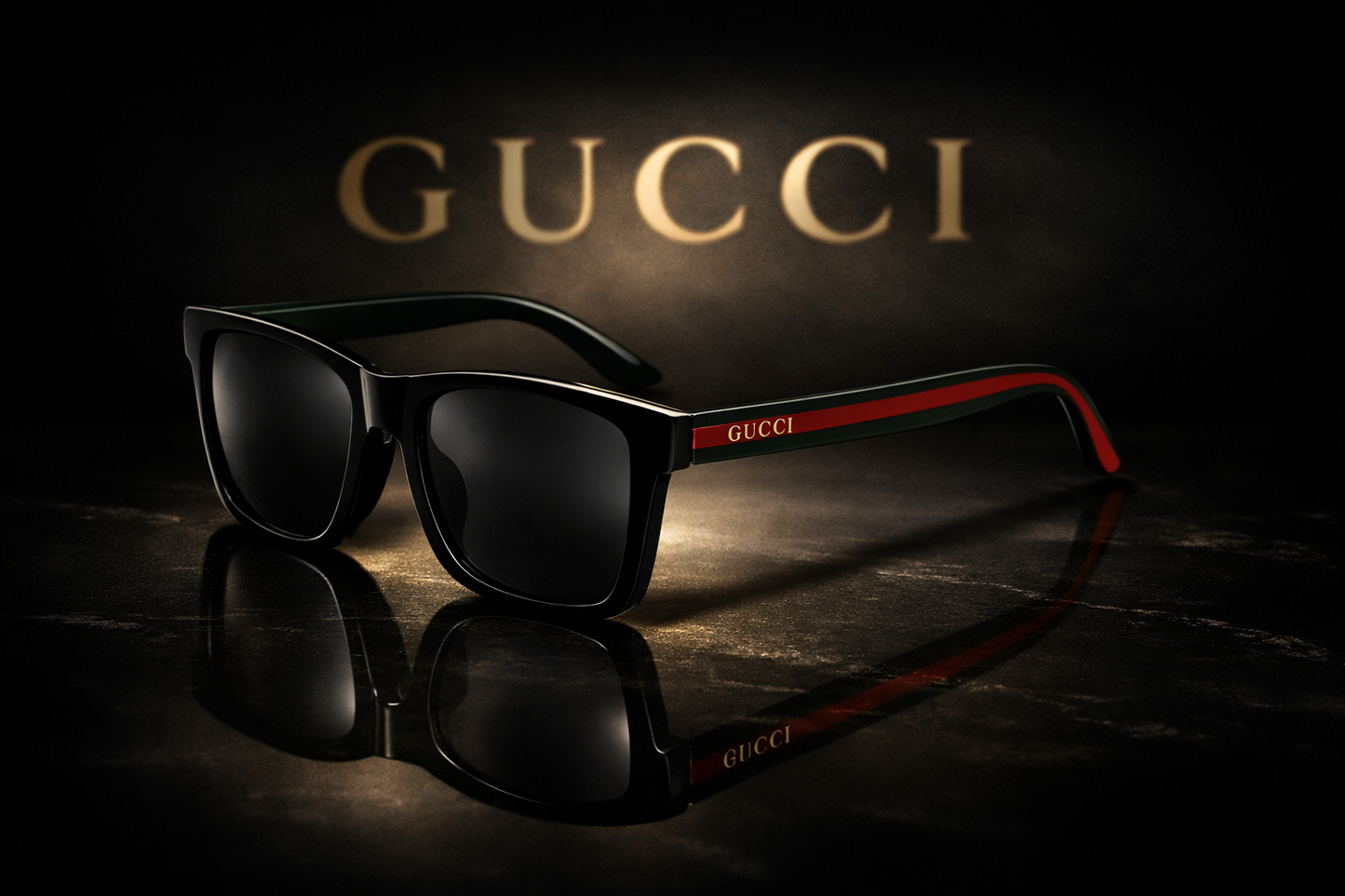 Gucci - Black Frame, Green & Red Stripe
