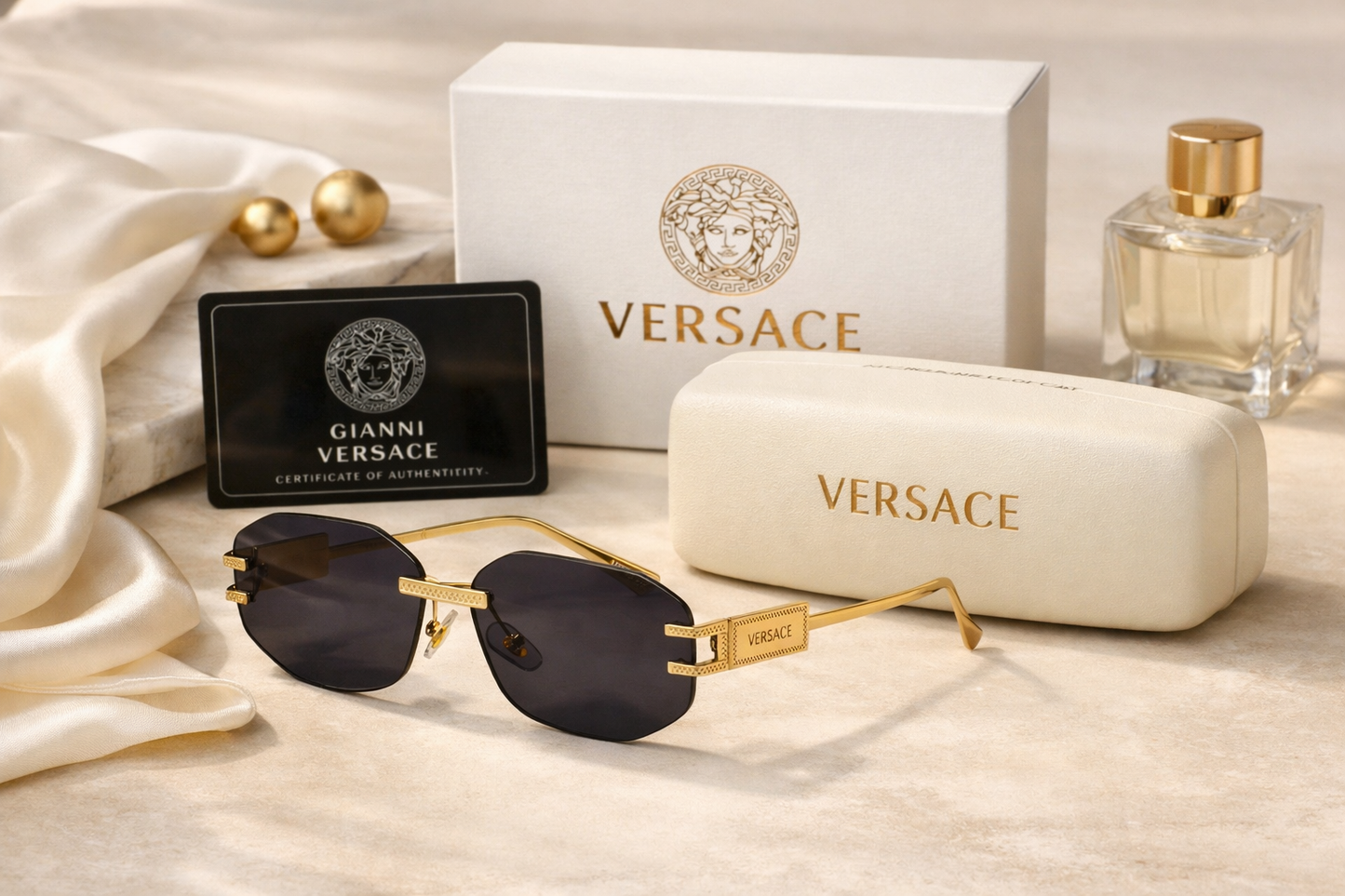 Versace Rimless- Gold Edition