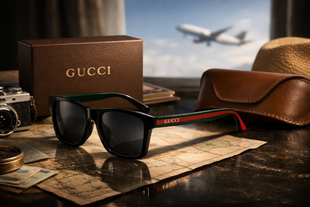 Gucci - Black Frame, Green & Red Stripe