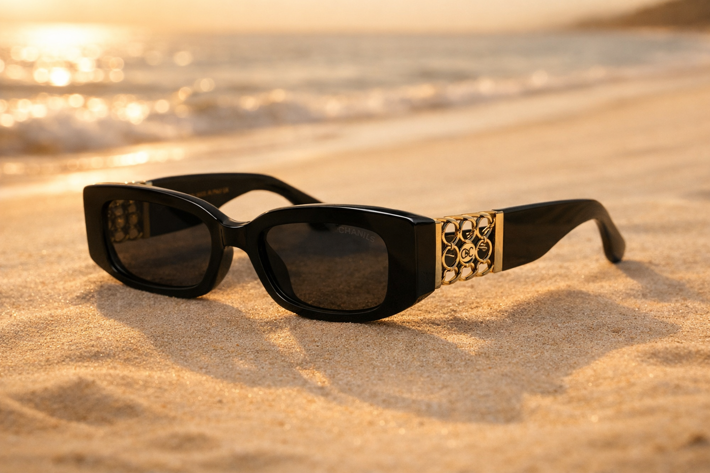 Chanel Rectangle Glasses- Black Edition